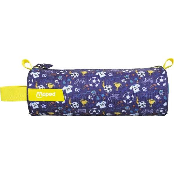 Trousse - Scolaire - Ronde - Football - 22,5x7,5cm - Résistante et pratique - Maped