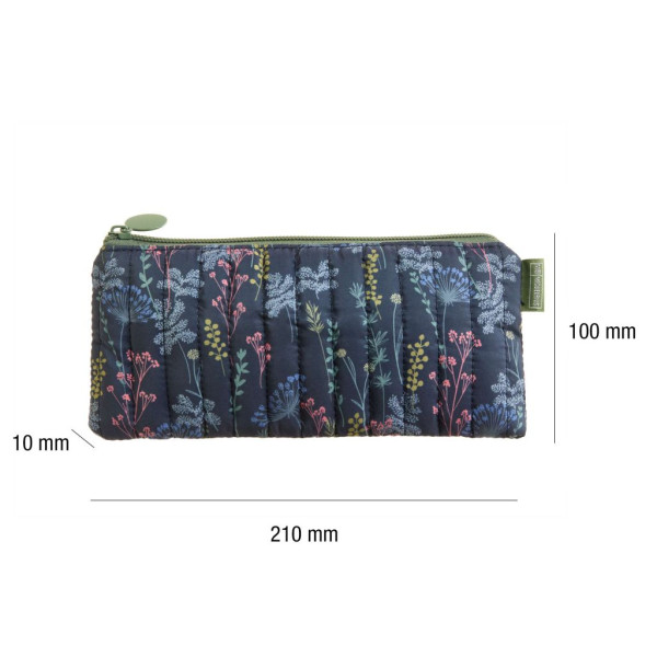 Trousse - Tissus - Motif fleuri - Petit modèle - Idéale pour ranger stylos, accessoires - Miquelrius