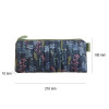 Trousse - Tissus - Motif fleuri - Petit modèle - Idéale pour ranger stylos, accessoires - Miquelrius