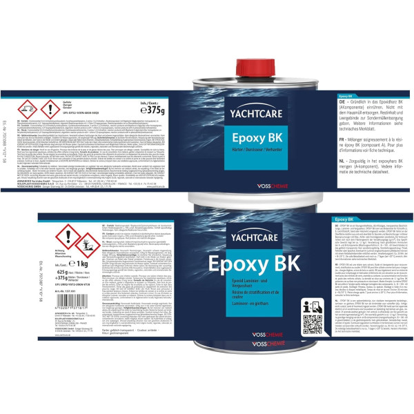 Résine - Epoxy type BK - Transparent - Durcisseur inclus - Sans solvant - YACHTCARE