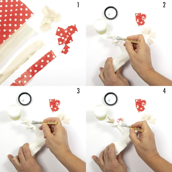 Kit loisirs créatifs - Renne de Noël - A décorer avec feuilles Décopatch - Loisirs créatifs