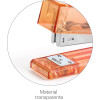 Agrafeuse de bureau - Pour agrafes 24/6 - Jusqu'à 20 feuilles - Orange/rouge - Miquelrius