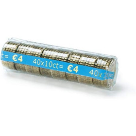photo-Etuis pour pièces de 0,10€ - 100 étuis - 40 pièces par étui - Plastique - Transparent