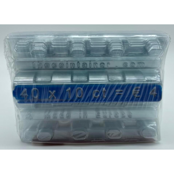 Etuis pour pièces de 0,10€ - 100 étuis - 40 pièces par étui - Plastique - Transparent
