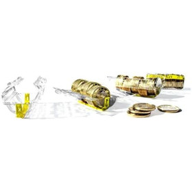 Etuis pour pièces de 0,10€ - 100 étuis - 40 pièces par étui - Plastique - Transparent