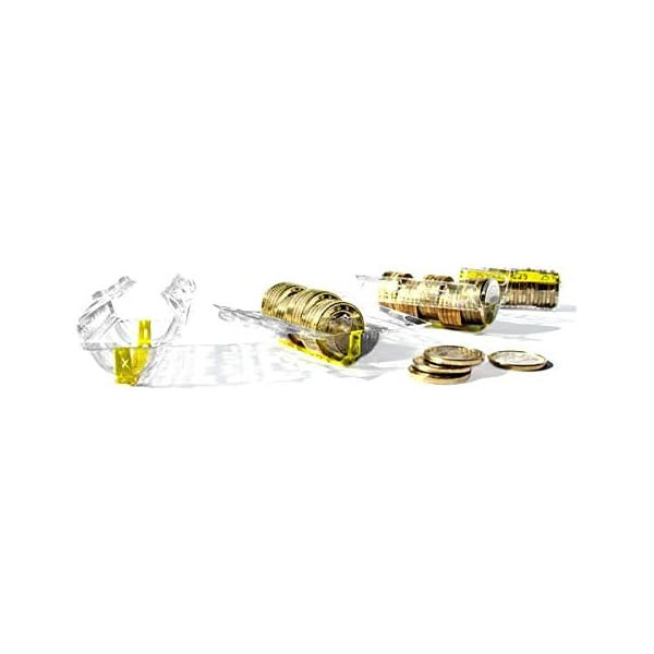 Etuis pour pièces de 0,10€ - 100 étuis - 40 pièces par étui - Plastique - Transparent