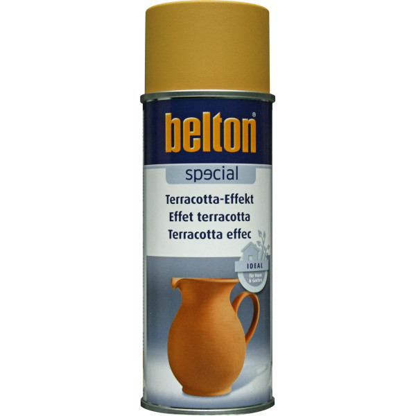 photo-Bombe de peinture - Effet terre cuite - Jaune sahara - Tous supports - Belton Special - 400ml