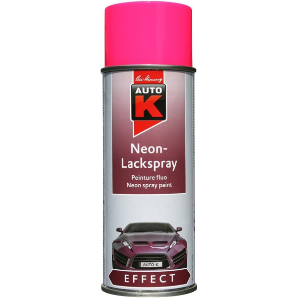 photo-Bombe de peinture - Métal, tôle et plastique - Rose fluo - 400ml - Auto-K