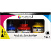 photo-Encres acrylique - 3 flacons 29,5ml + 1 marqueur - Couleurs primaires -  Daler Rowney
