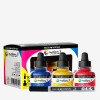 Encres acrylique - 3 flacons 29,5ml + 1 marqueur - Couleurs primaires -  Daler Rowney