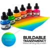 Encres acrylique - 6 flacons 29,5ml + 1 marqueur - Couleurs fluos -  Daler Rowney
