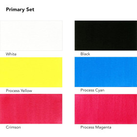 Encres acrylique - 6 flacons 29,5ml + 1 marqueur - Couleurs primaires -  Daler Rowney