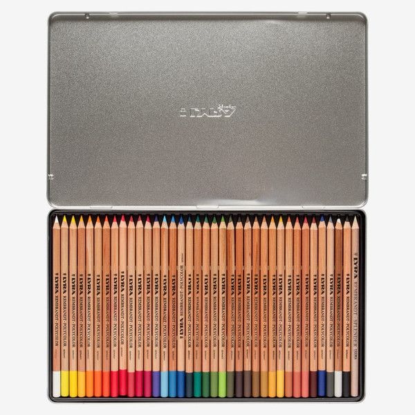 photo-Crayons de couleur - Haute qualité - 36 couleurs - Coffret métal - Beaux-arts - Lyra
