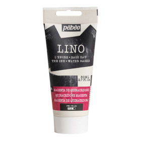 photo-Encre à l'eau - Linogravure - Magenta de Quinacridone - 4 - Tube de 80ml - Pébéo