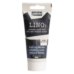 photo-Encre à l'eau - Linogravure - Bleu de Prusse - 5 - Tube de 80ml - Pébéo