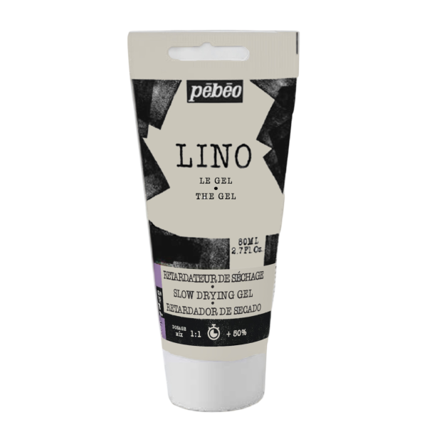 photo-Médium pour linogravure - Retardateur de séchage - Incolore - 80ml - Pébéo