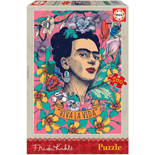 photo-Puzzle - Frida Kahlo - Viva la Vida - 500 pièces - 34x48cm - Dès 11 ans - Educa