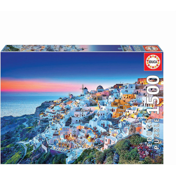 photo-Puzzle - Santorin - Paysage - Grèce - 1500 pièces - 85x60cm - Dès 14 ans - Educa