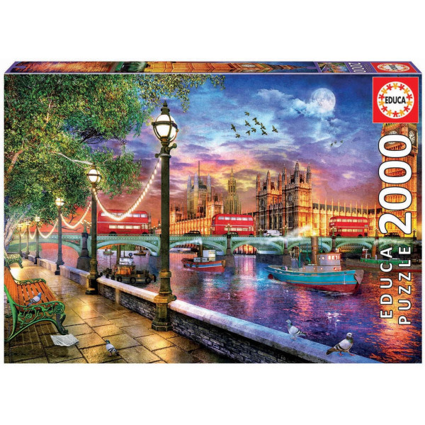 photo-Puzzle - Londres au coucher du soleil - 2000 pièces - 96x68cm - Dès 14 ans - Educa