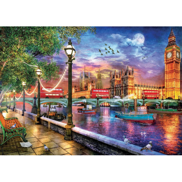 Puzzle - Londres au coucher du soleil - 2000 pièces - 96x68cm - Dès 14 ans - Educa
