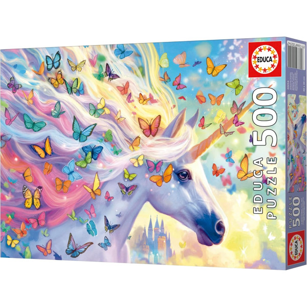 Puzzle - Licorne arc-en-ciel - 500 pièces - 48x34cm - Dès 11 ans - Educa