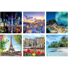 Puzzles 3D - Coffret de 6 puzzles de 36 pièces - Thème voyage - Dès 14 ans - Educa
