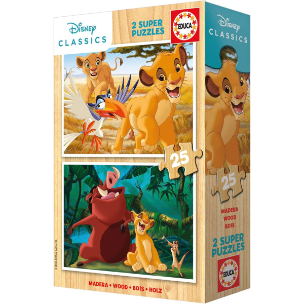 Puzzle - Le Roi Lion - Disney - 2x25 pièces - 26x18cm - Dès 4 ans - Educa