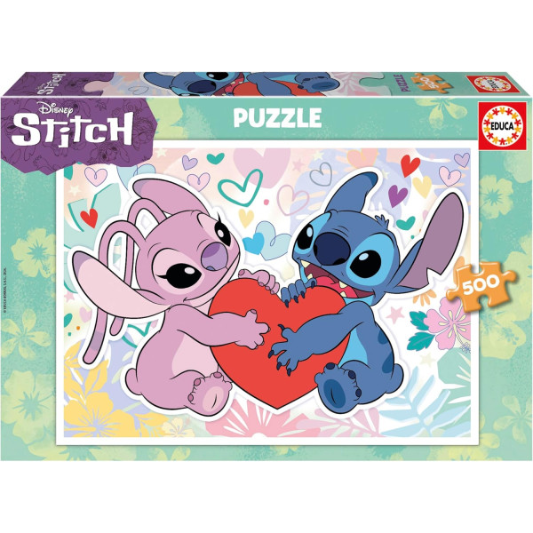photo-Puzzle - Stitch et Angel amoureux - 500 pièces - 48x34cm - Dès 11 ans - Educa