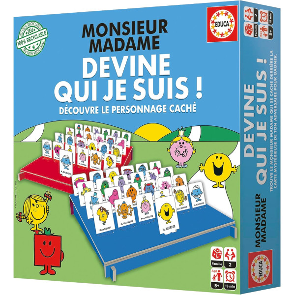 Jeu de société - Monsieur Madame - Devine qui je suis ! - Qui est-ce ? - Dès 5 ans