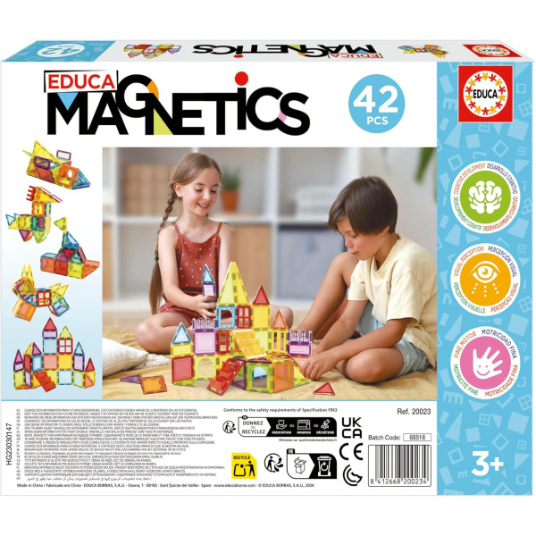 Jeu éducatif - Jeu de construction - Magnetics - 42 pièces - 3D - Dès 3 ans - Educa