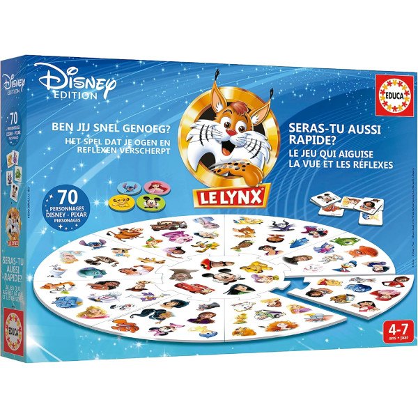 Jeu de société - Le Lynx - Edition Disney - Jeu de rapidité - Dès 4 ans - Educa
