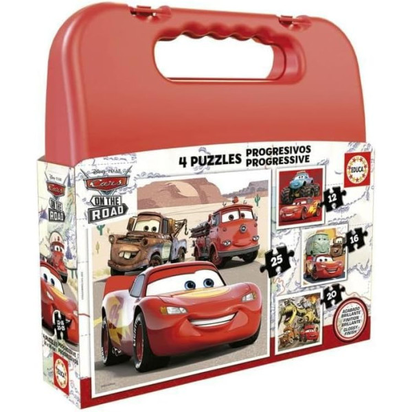 photo-Puzzles - Disney Cars - 12/16/20 et 25 pièces - Dès 4 ans - Malette - Educa