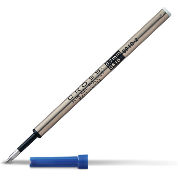 Recharge - Cartouche - Pour stylo roller - Bleu - Pointe moyenne - Cross - 8910-2