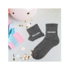 Chaussettes - Femme - Gris avec paillettes - Brillante insolente - Taille 36/42 - Humour - Cadeau