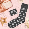 Chaussettes - Femme - Noir avec paillettes et fleurs - Madame parfaite - Taille 36/42 - Humour - Cadeau