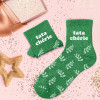 Chaussettes - Femme - Vert avec paillettes - Tata chérie - Taille 36/42 - Humour - Cadeau