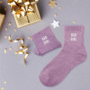 Chaussettes - Femme - Violet avec paillettes - Bad girl - Taille 36/42 - Humour - Cadeau