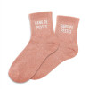 photo-Chaussettes - Femme - Rose avec paillettes - Gang de pestes - Taille 36/42 - Humour - Cadeau