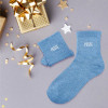 Chaussettes - Femme - Bleu avec paillettes - Peste - Taille 36/42 - Humour - Cadeau