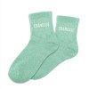 photo-Chaussettes - Femme - Vert avec paillettes - Crâneuse - Taille 36/42 - Humour - Cadeau
