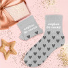 Chaussettes - Femme - Gris avec paillettes - Copine de cœur - Taille 36/42 - Humour - Cadeau