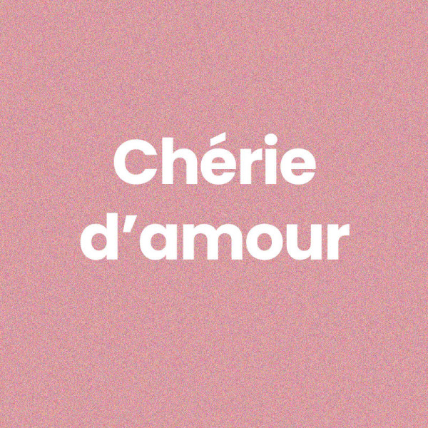 Chaussettes - Femme - Rose avec paillettes et coeurs - Chérie d'amour - Taille 36/42 - Humour - Cadeau