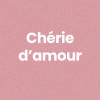 Chaussettes - Femme - Rose avec paillettes et coeurs - Chérie d'amour - Taille 36/42 - Humour - Cadeau