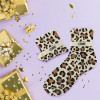 Chaussettes - Femme - Motif léopard avec paillettes - Lionne - Taille 36/42 - Humour - Cadeau