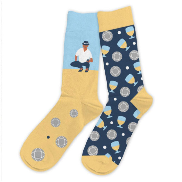 photo-Chaussettes - Homme - Passion pétanque - Taille unique - Humour - Cadeau