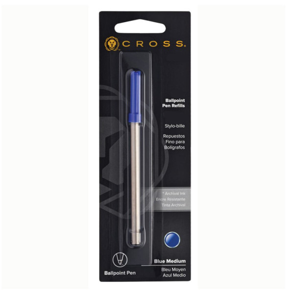 photo-Recharge - Cartouche - Pour stylo-bille jumbo - Bleu - Pointe moyenne - Cross - 8562-3