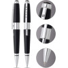 Stylo roller - Parure cadeau - Corps métal noir - Pointe moyenne - Cross Edge Jet Black
