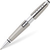 photo-Stylo roller - Parure cadeau - Corps métal gris titane - Pointe moyenne - Cross Edge