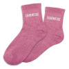 photo-Chaussettes - Femme - Rose avec paillettes - Charmeuse - Taille 36/42 - Humour - Cadeau
