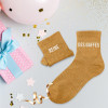 Chaussettes - Femme - Marron avec paillettes - Reine des gaffes - Taille 36/42 - Humour - Cadeau